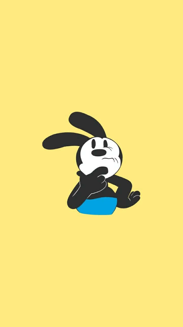 Oswald The Lucky Rabbit Thinking Pose Background