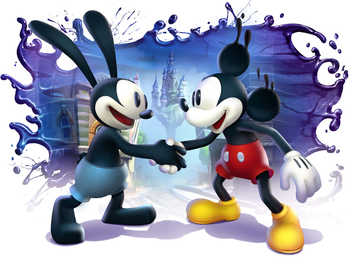 Oswaldand Mickey Handshake