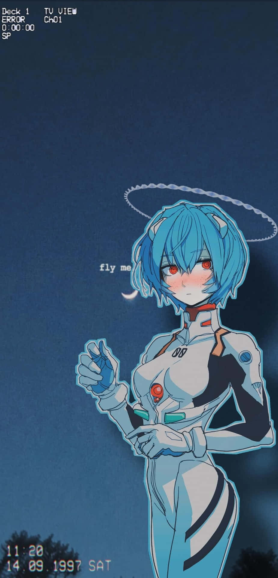 Otherworldly Beauty Of Rei Ayanami Background