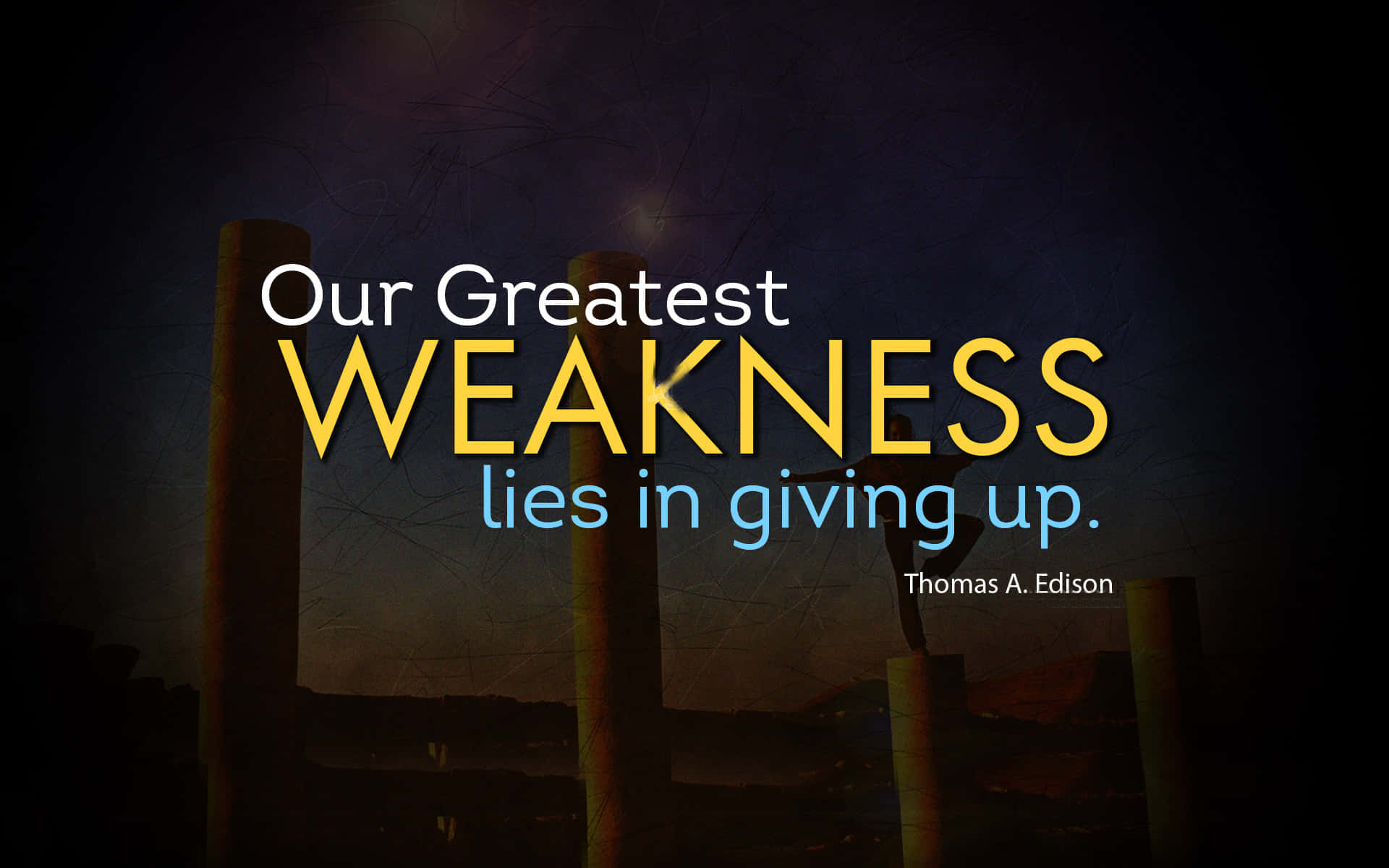 Our Greatest Weakness Lies In Giving Up Background