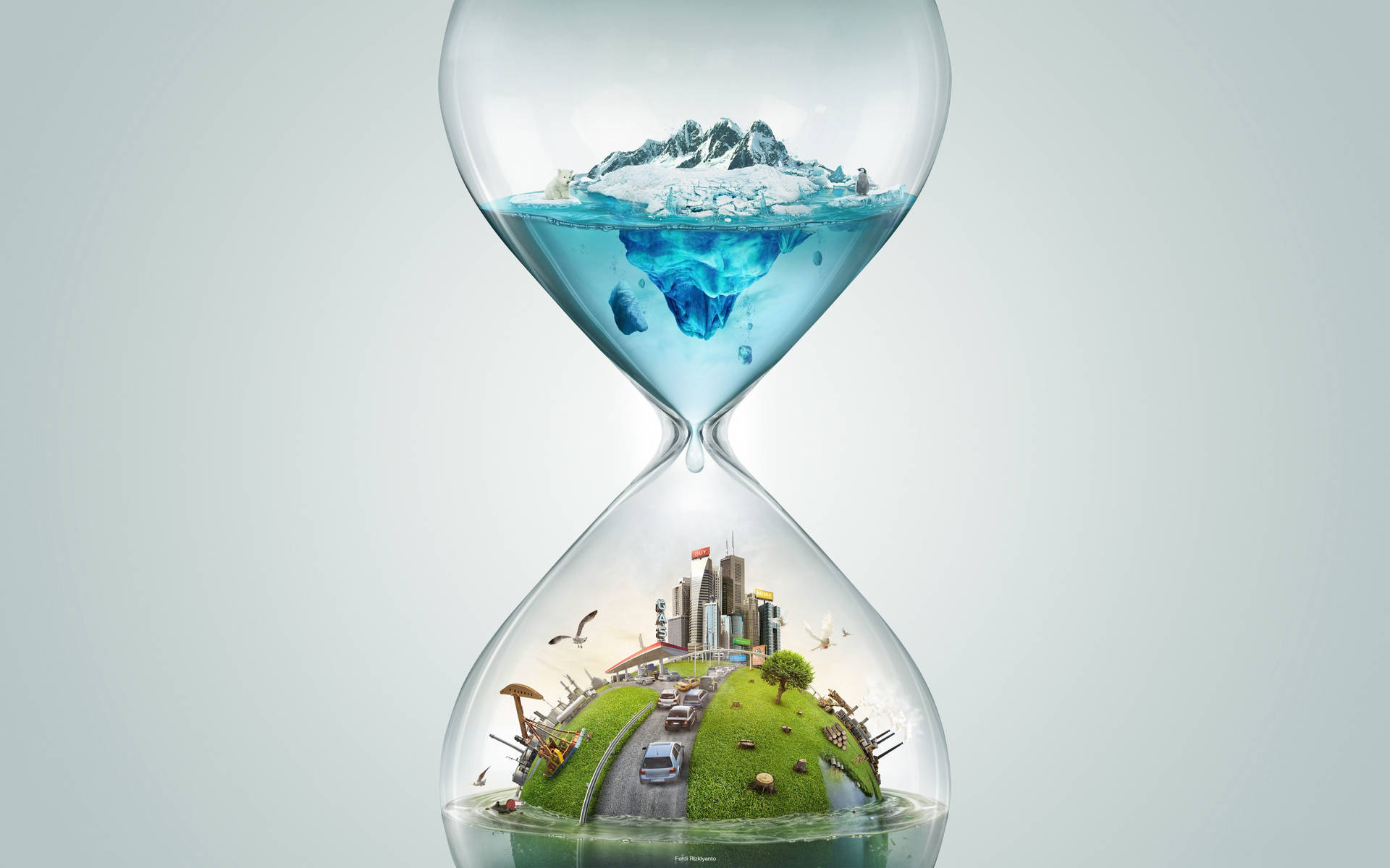 Our Planet's Time - The Earth Day Hourglass Background