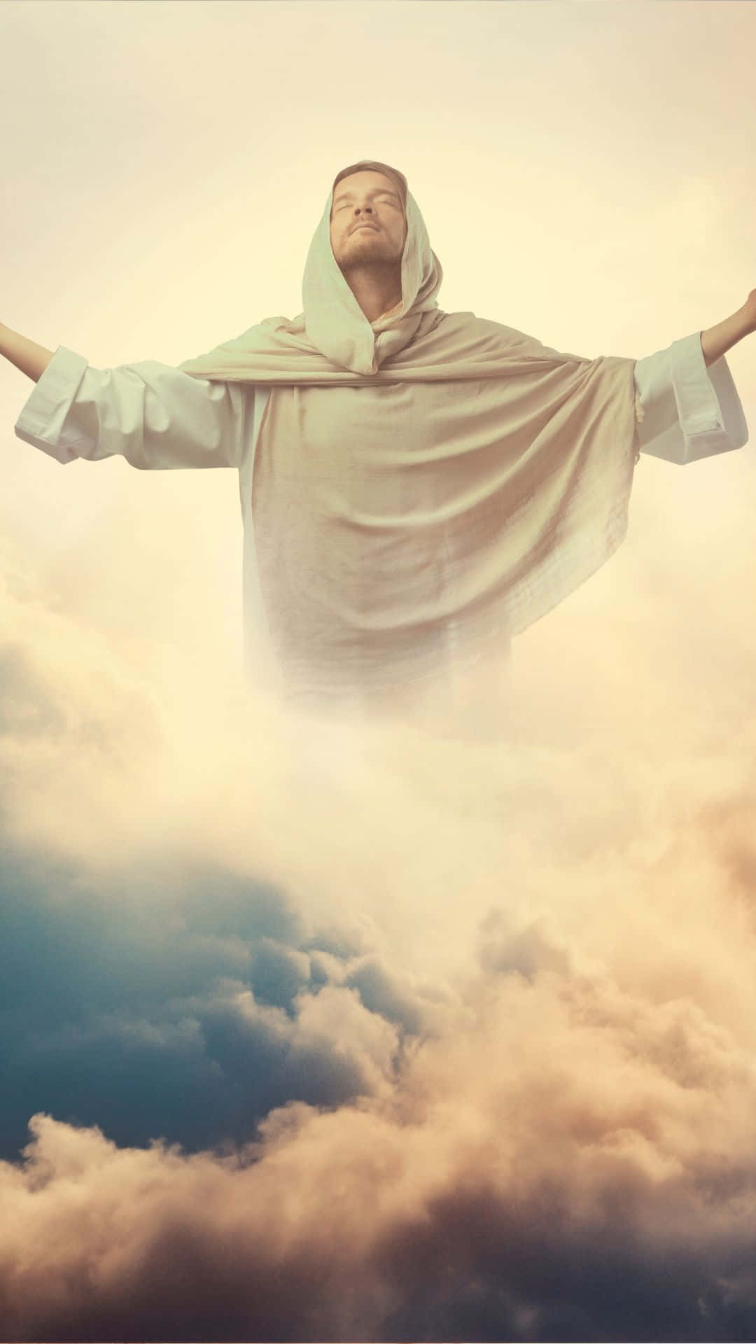 Our Savior, Jesus Christ, Radiates From This Iphone Wallpaper Background