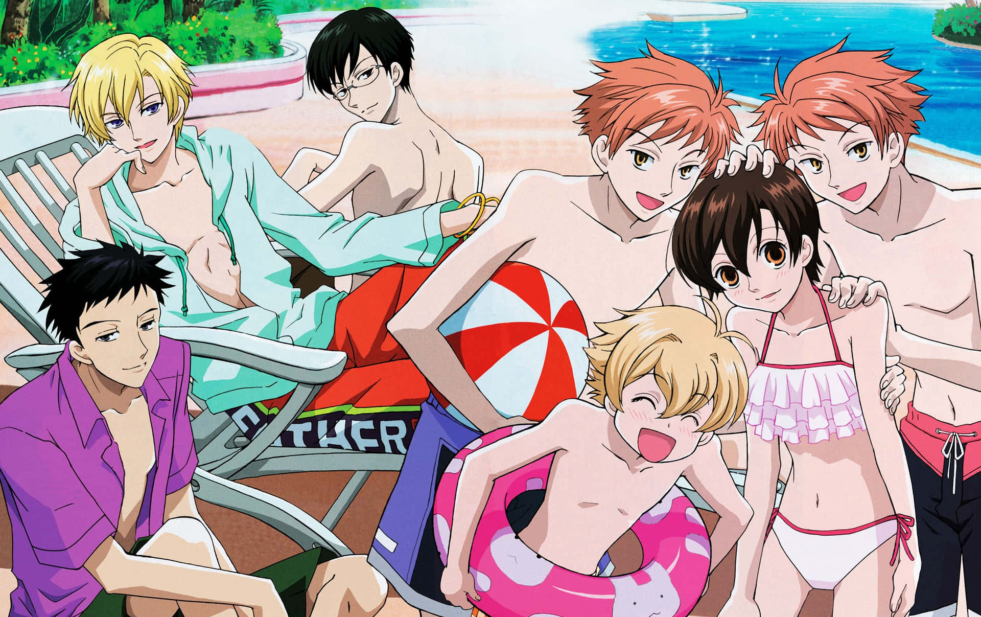 Ouran High School Host Club Anime Poster Background