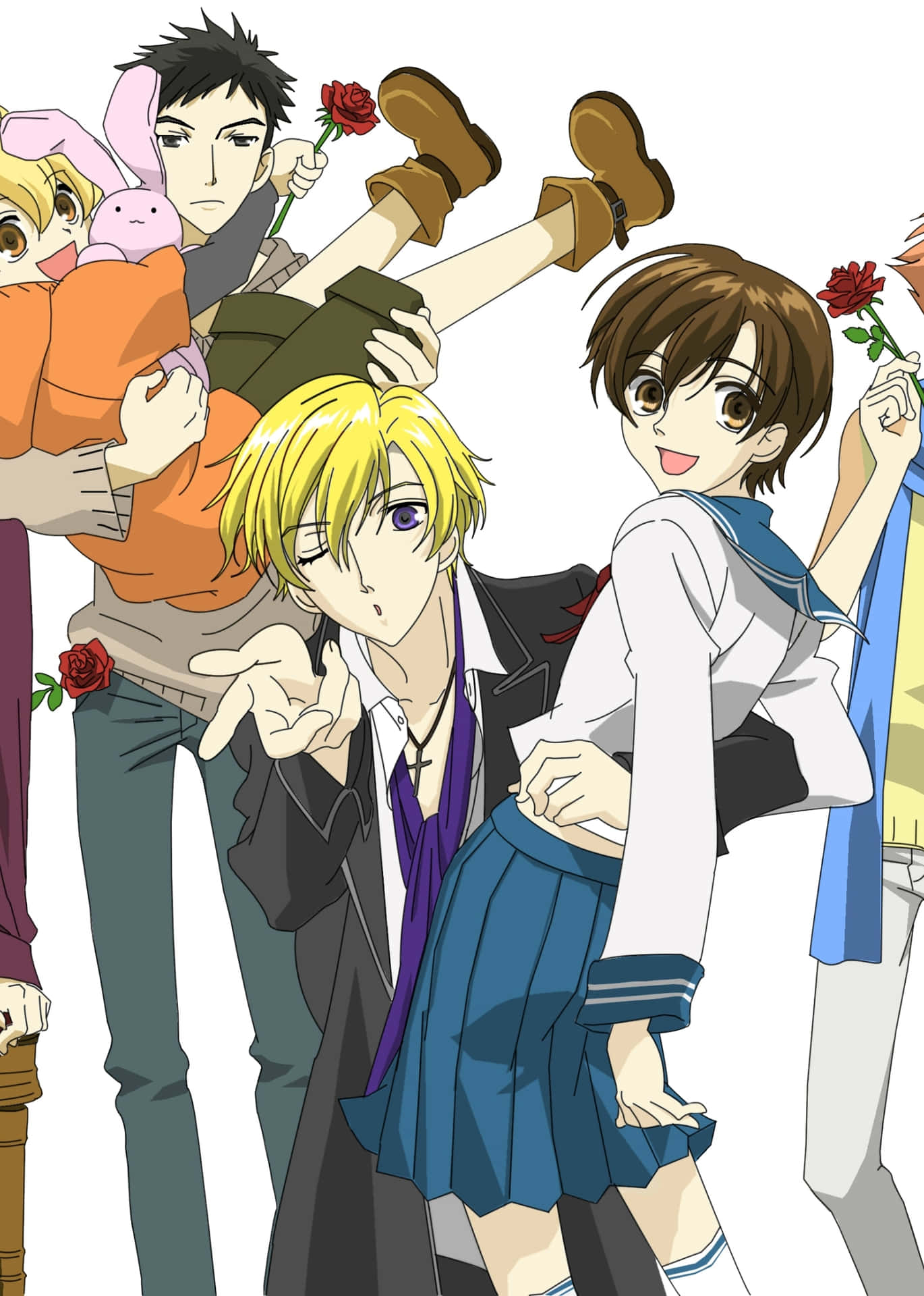 Ouran High School Host Club Group Image Background