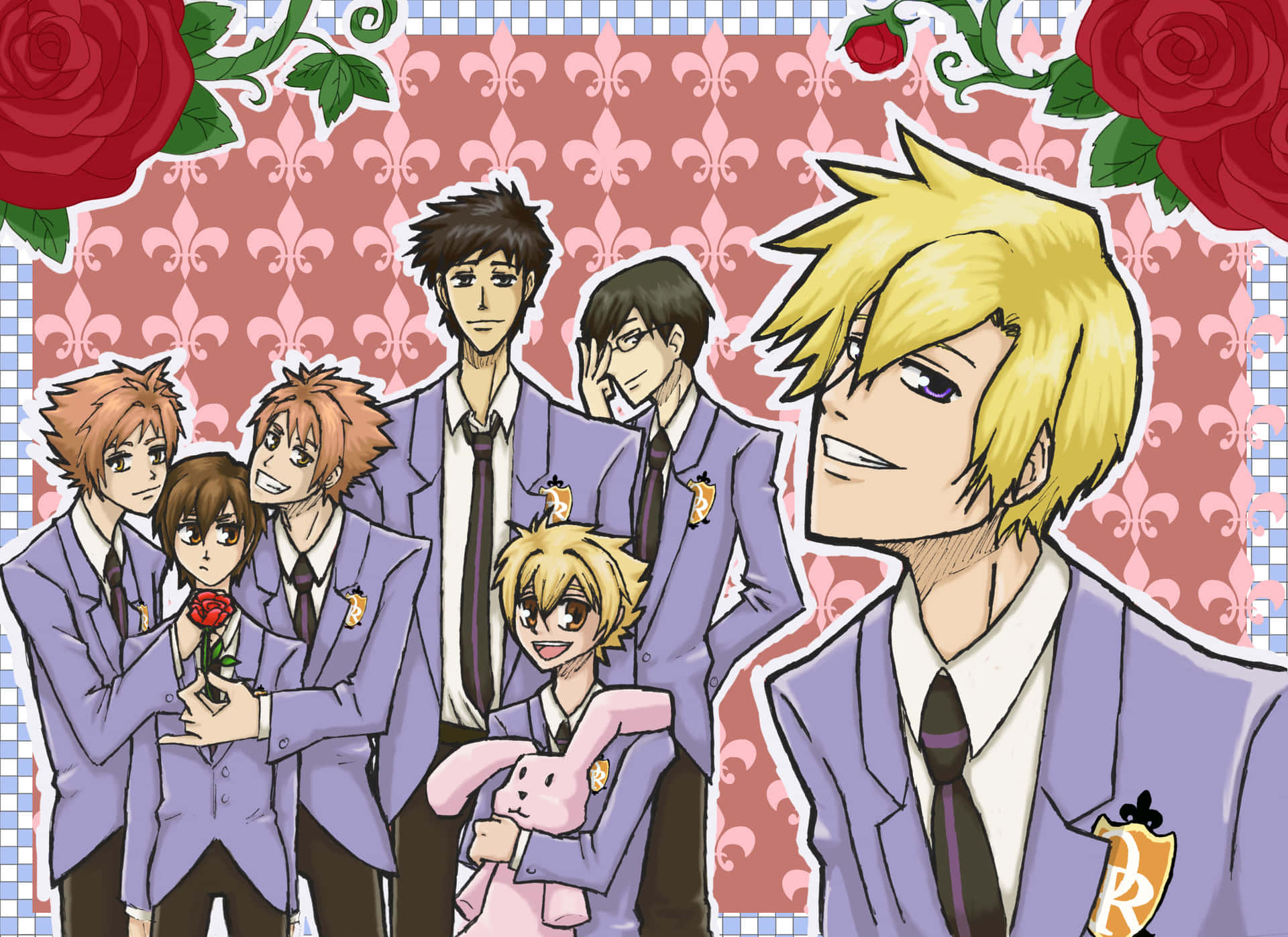 Ouran High School Host Club Group Photo Background