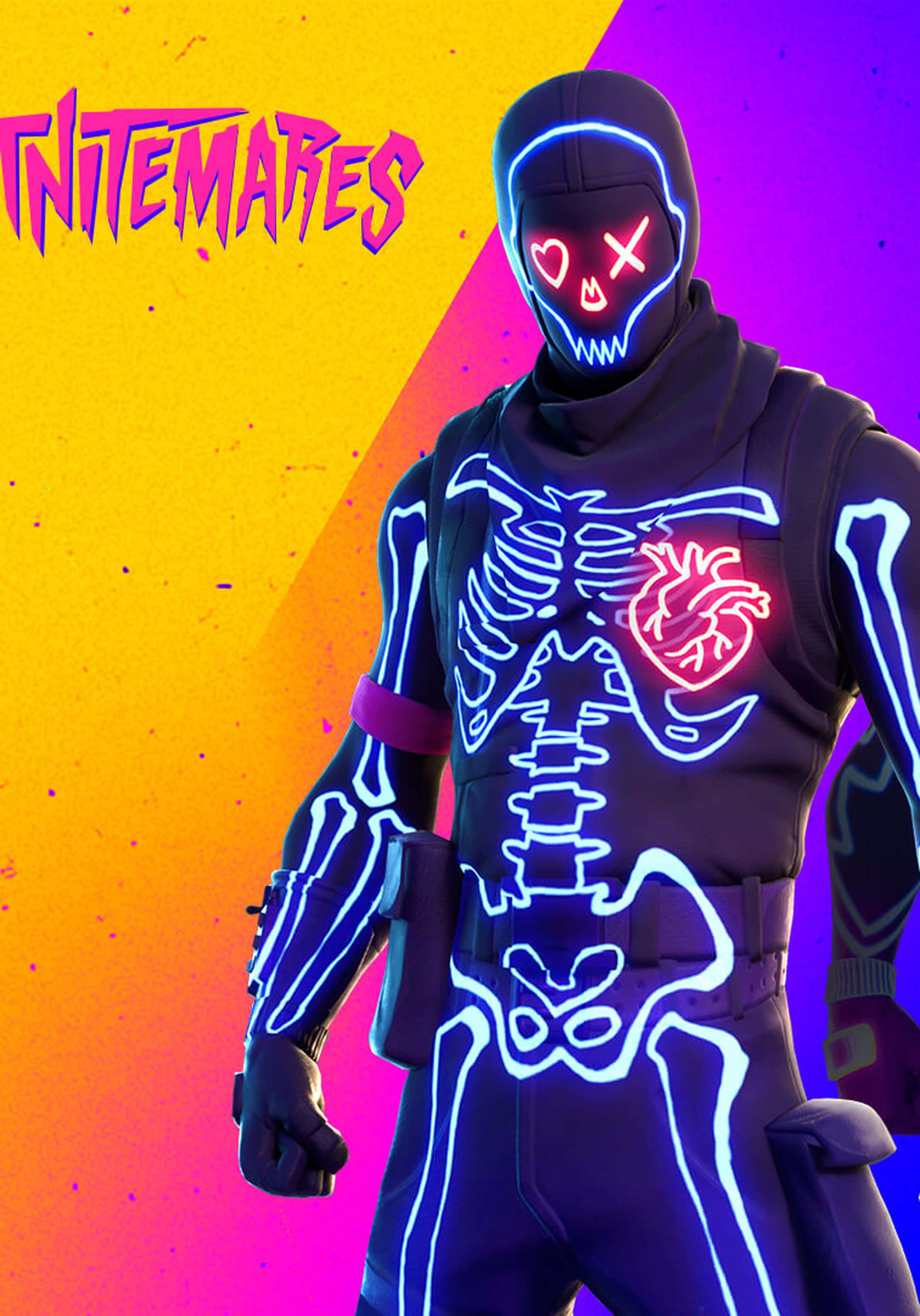 Out-of-this-world Style With The Purple Skull Trooper Background