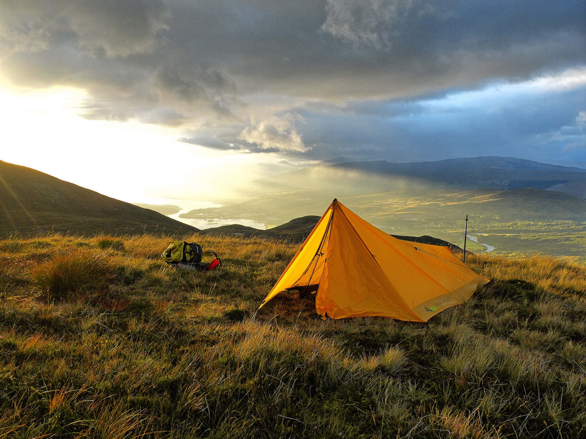 Outdoor Camping Under The Starlit Sky Background