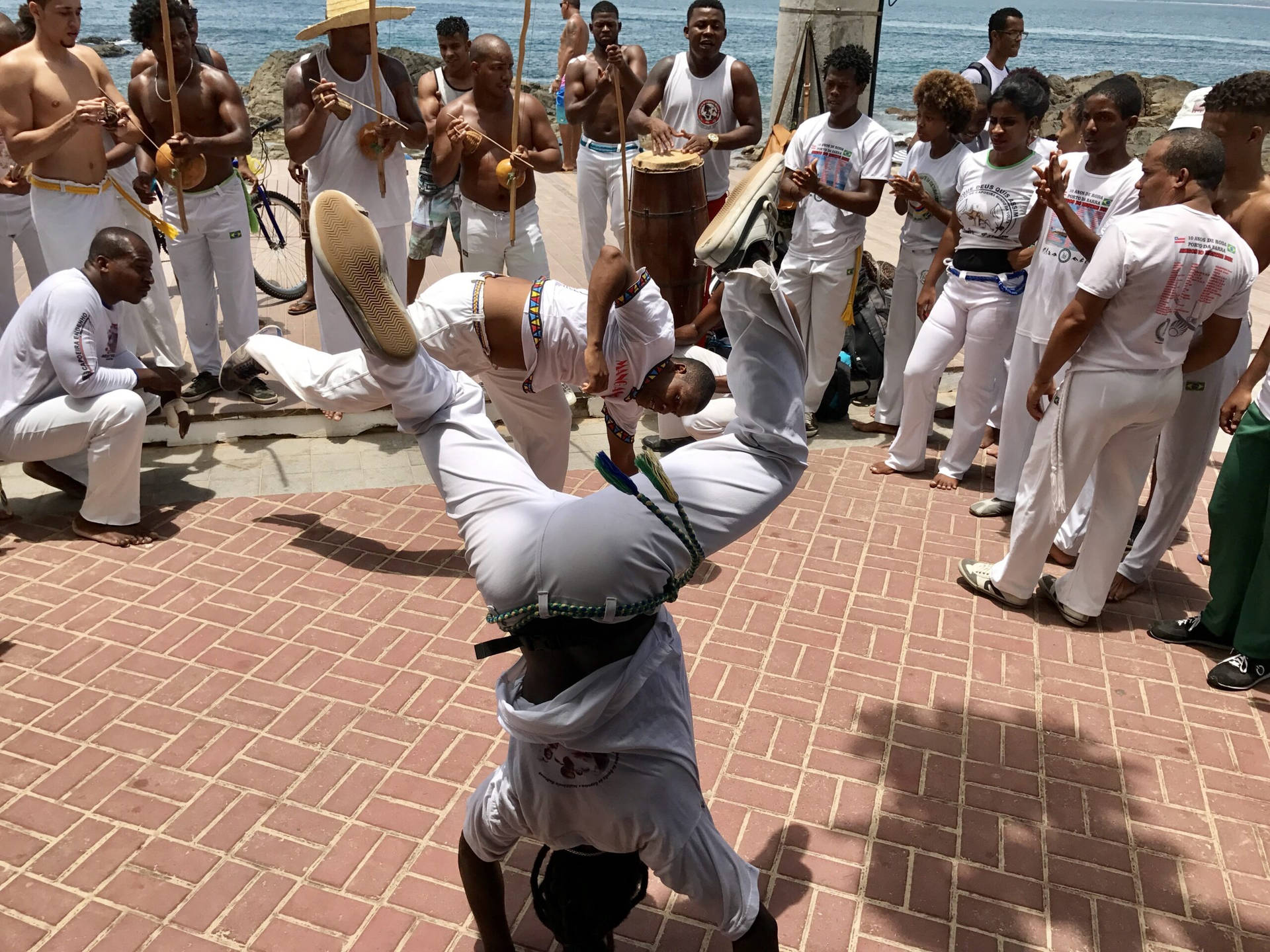 Outdoor Capoeira Sparring Background