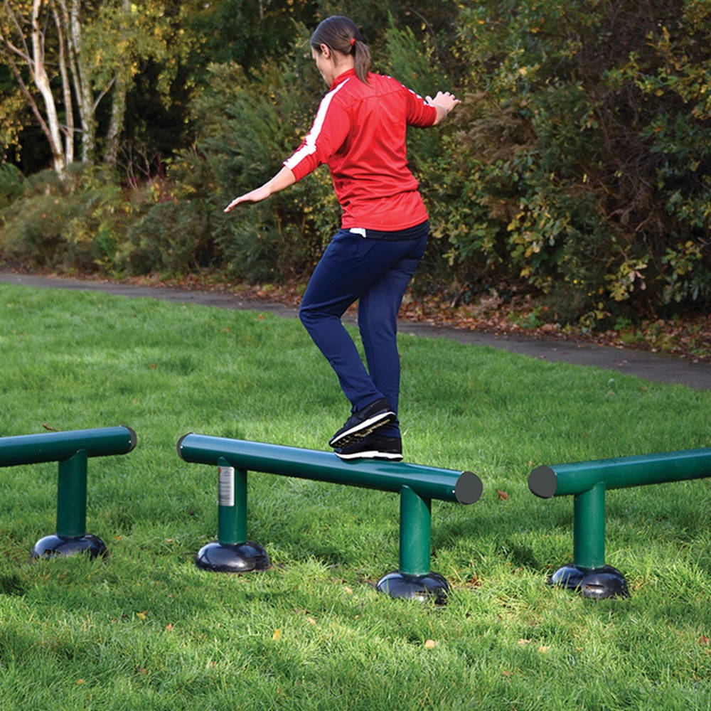 Outdoor Fitness Challenge - Conquering The Balance Beam Background