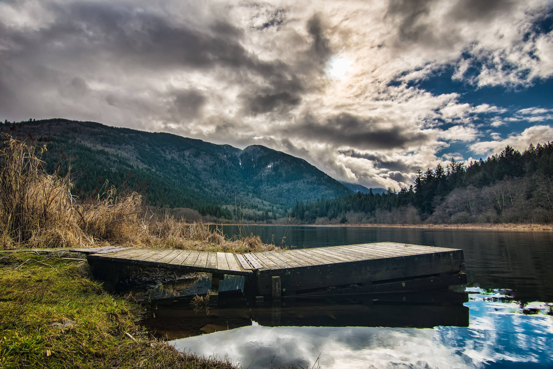 Outdoor Makeshift Bridge Background