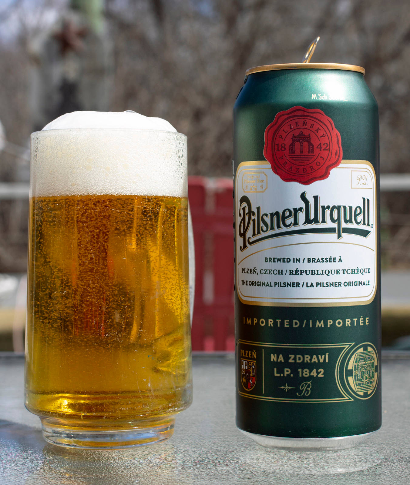 Outdoor Pilsner Urquell Photo Background