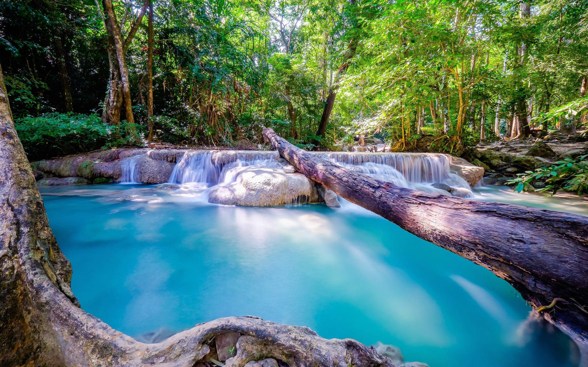 Outdoor Sulfuric Hot Spring Background