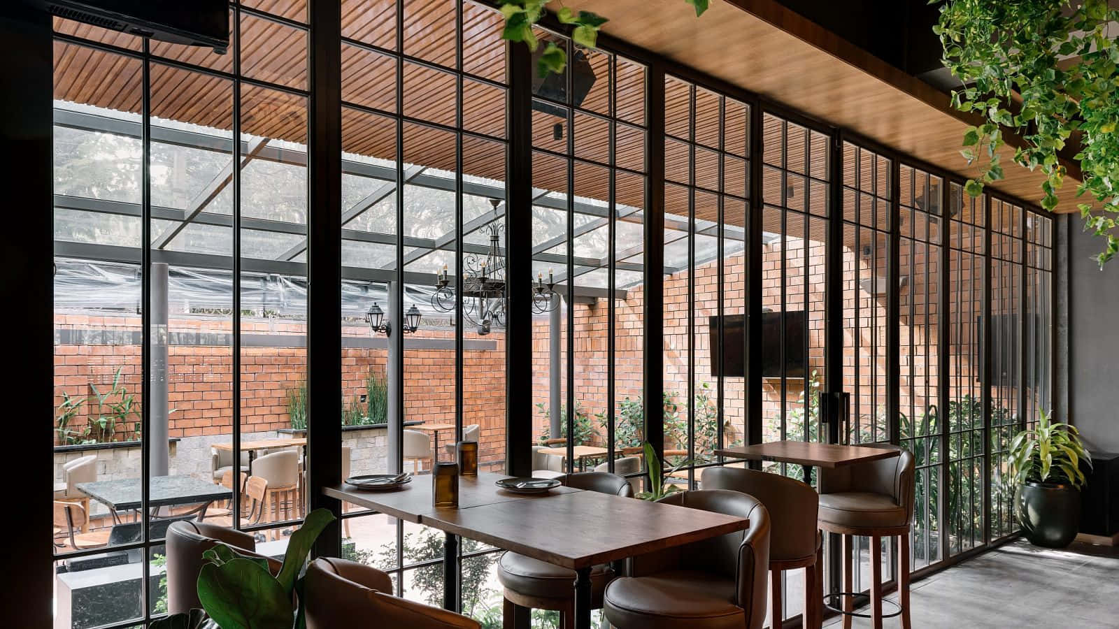 Outdoor Terrace In Gawky Goose Background