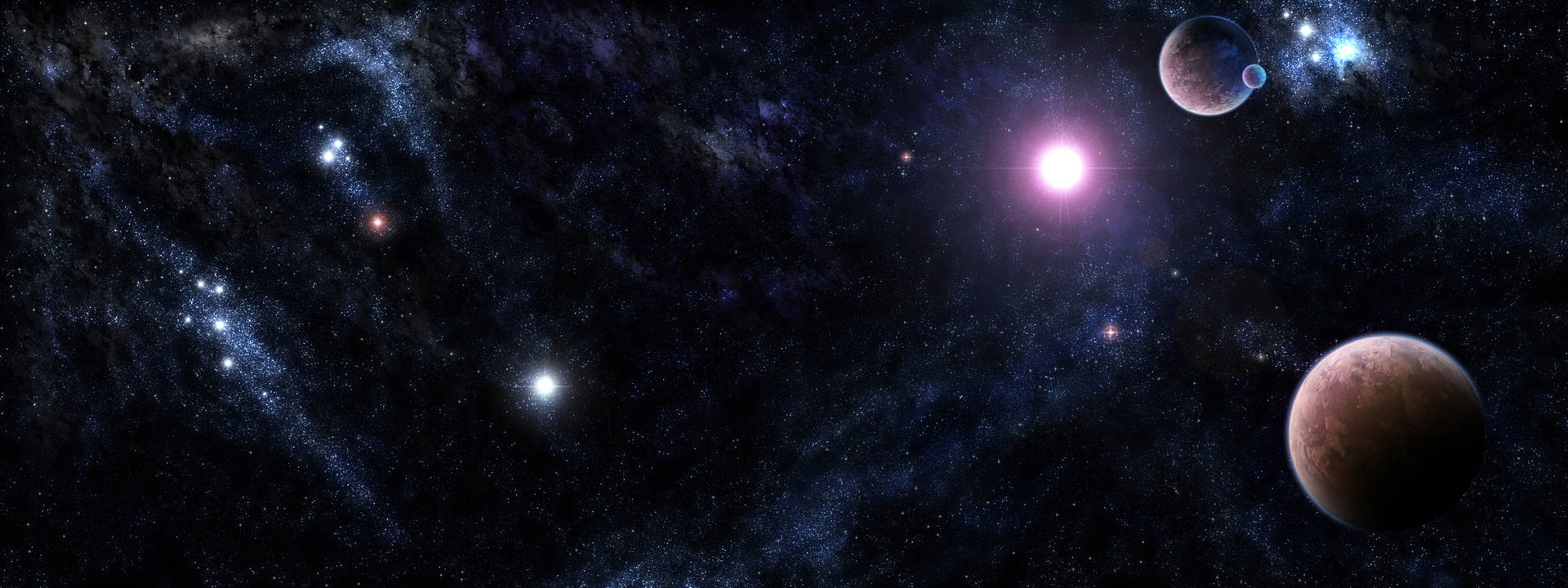 Outer Space Gaming Dual Screen Background