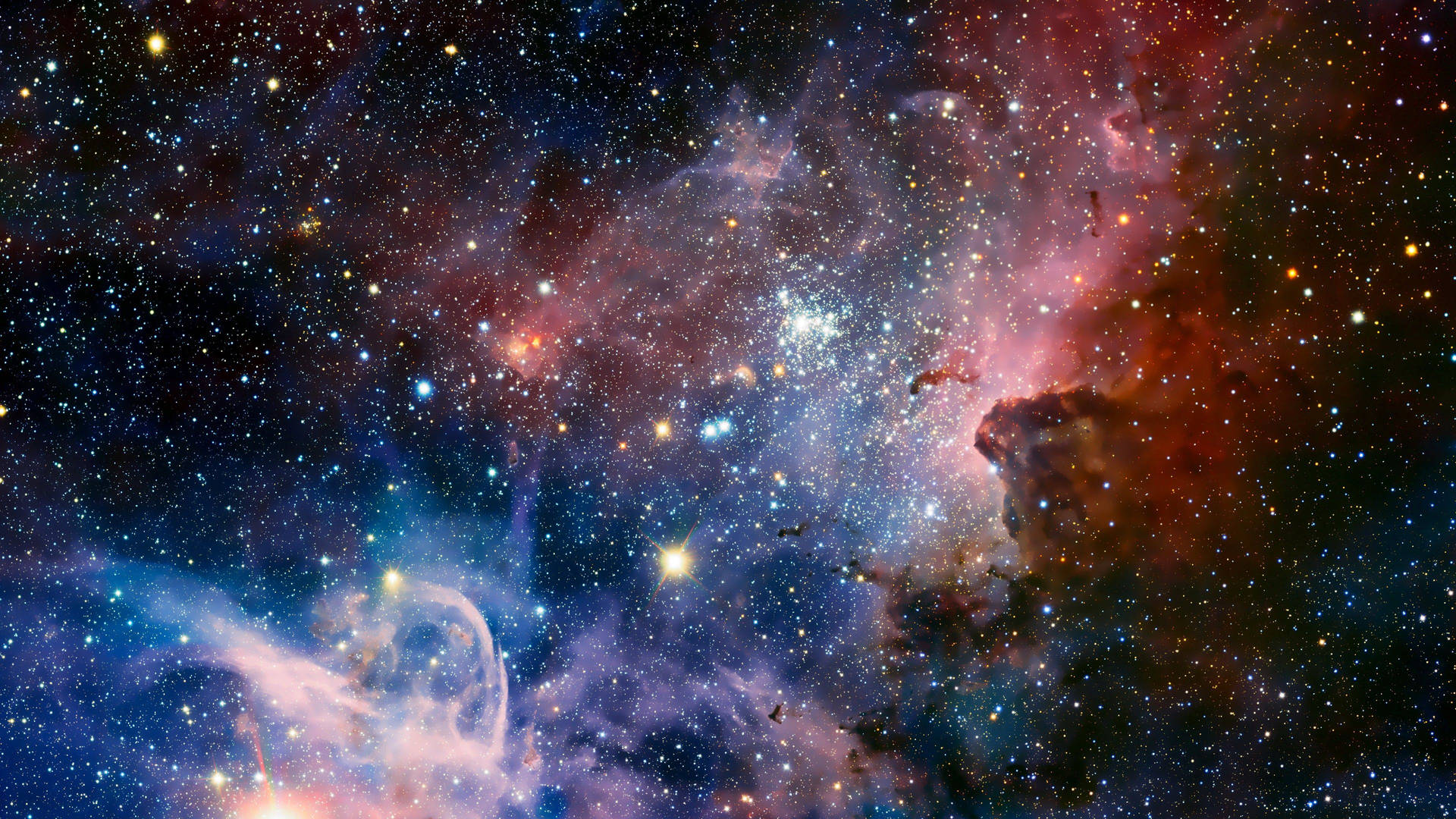 Outer Space Nebulae Carina Nebula Wallpaper Background