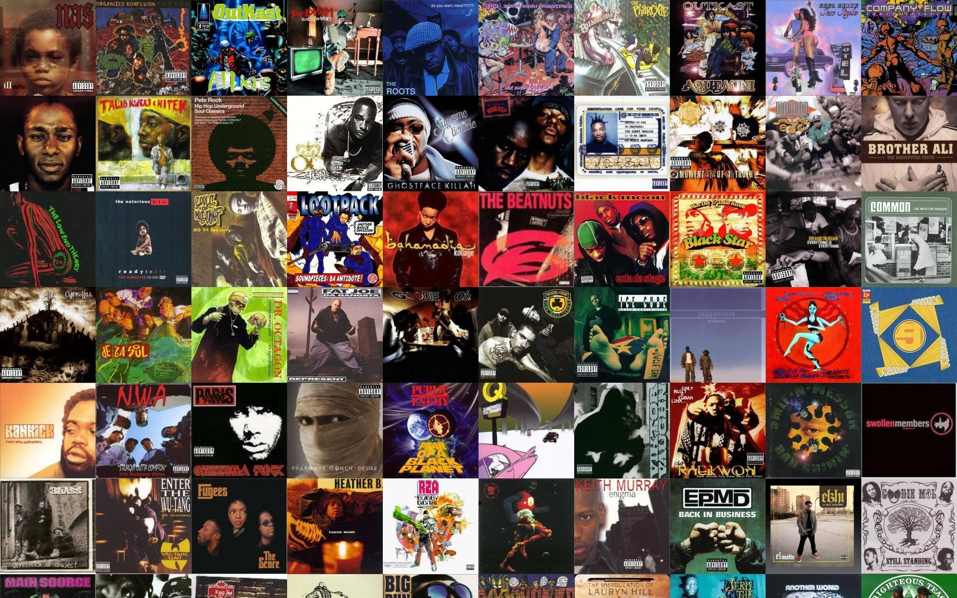 Outkast 90s Hip Hop Albums Collage