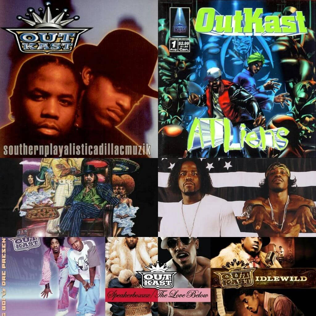 Outkast Album Art Collage 90s Hip Hop