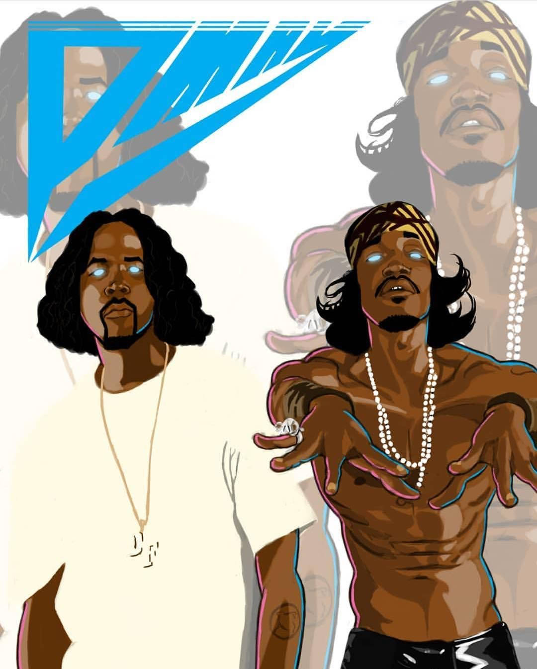 Outkast André 3000 Big Boi Hip Hop Art