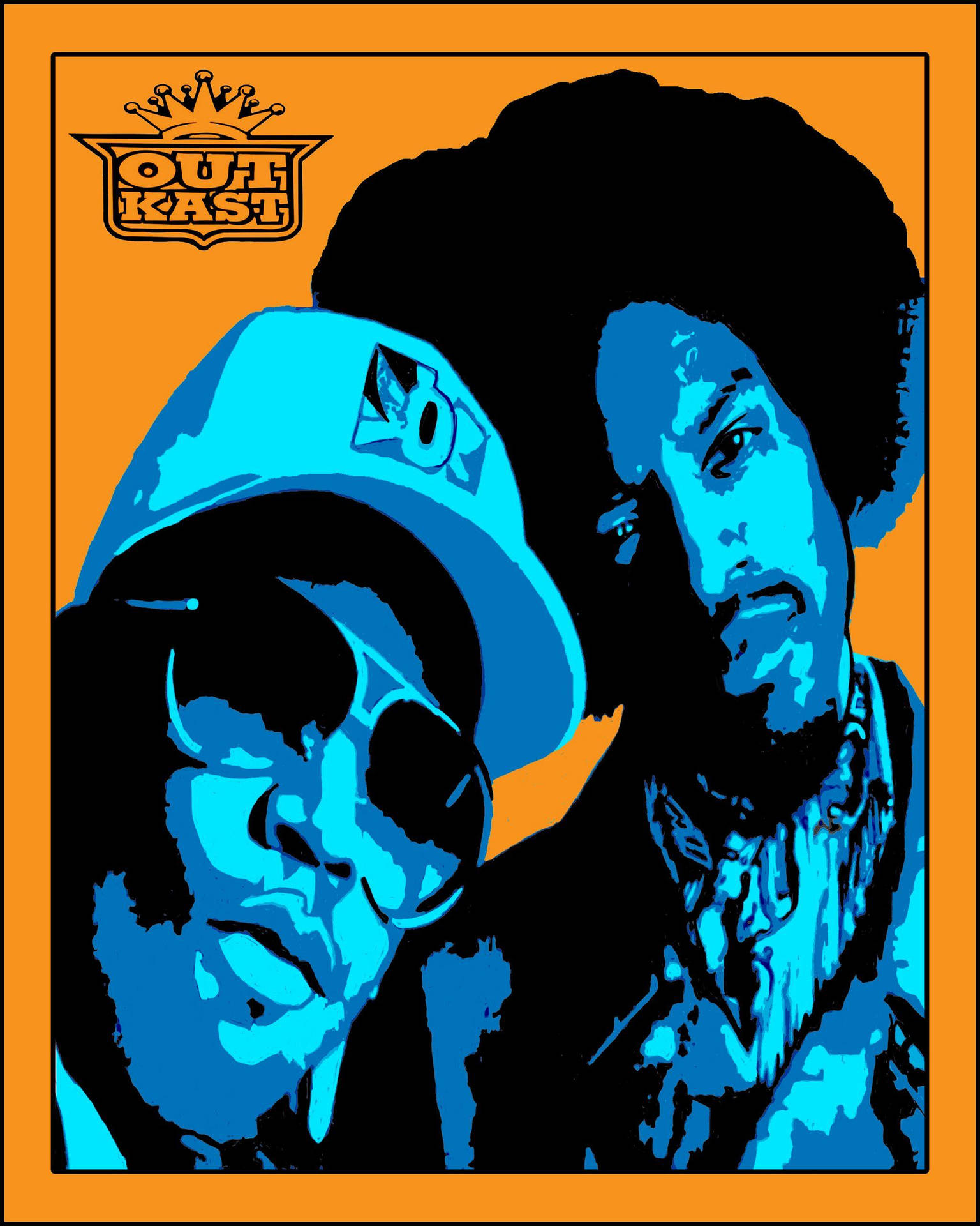 Outkast Big Boi Andrei 3000 Illustration Album Art Background