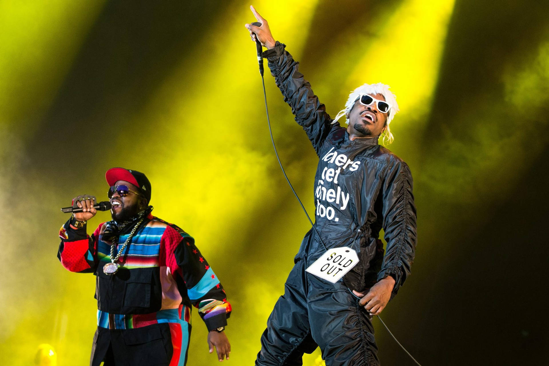 Outkast Big Boi Andrei 3000 Rapper Concert Photo Background