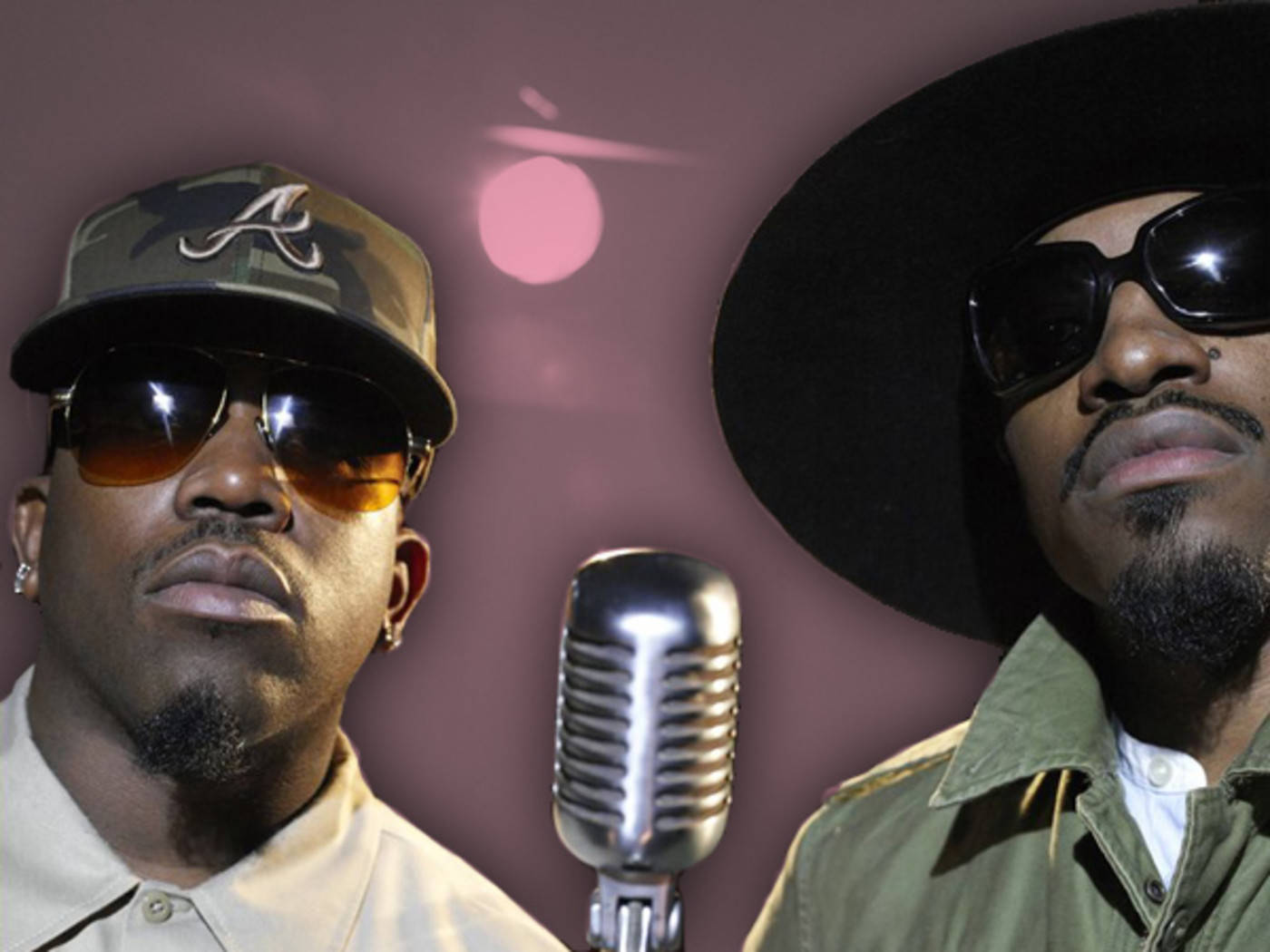 Outkast Duo, Big Boi & Andre 3000 In Dynamic Pose Background