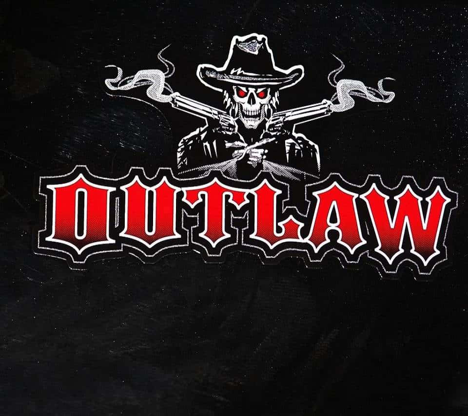 Outlaw Skull Cowboy Double Revolver Background