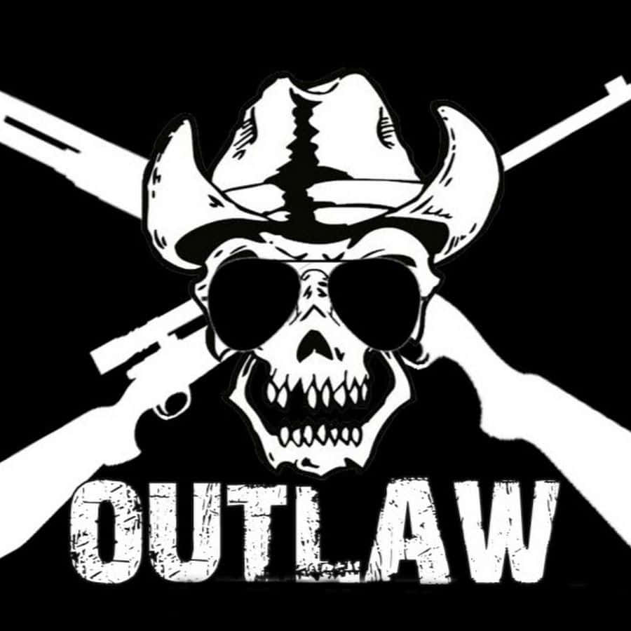Outlaw Skull Cowboy Hat Background