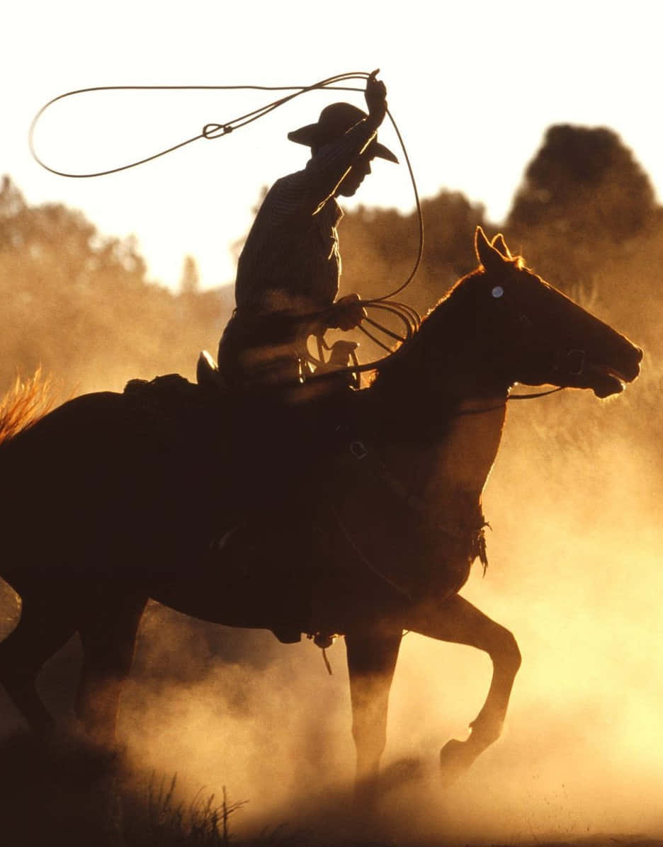 Outlaw Style - Ride In Style With The Cowboy Iphone Background
