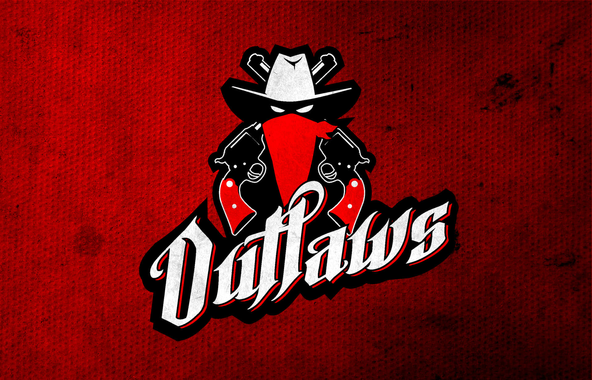 Outlaws Logo Cowboy With Red Mask Background