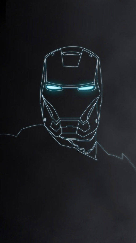 Outline Art Iron Man Iphone