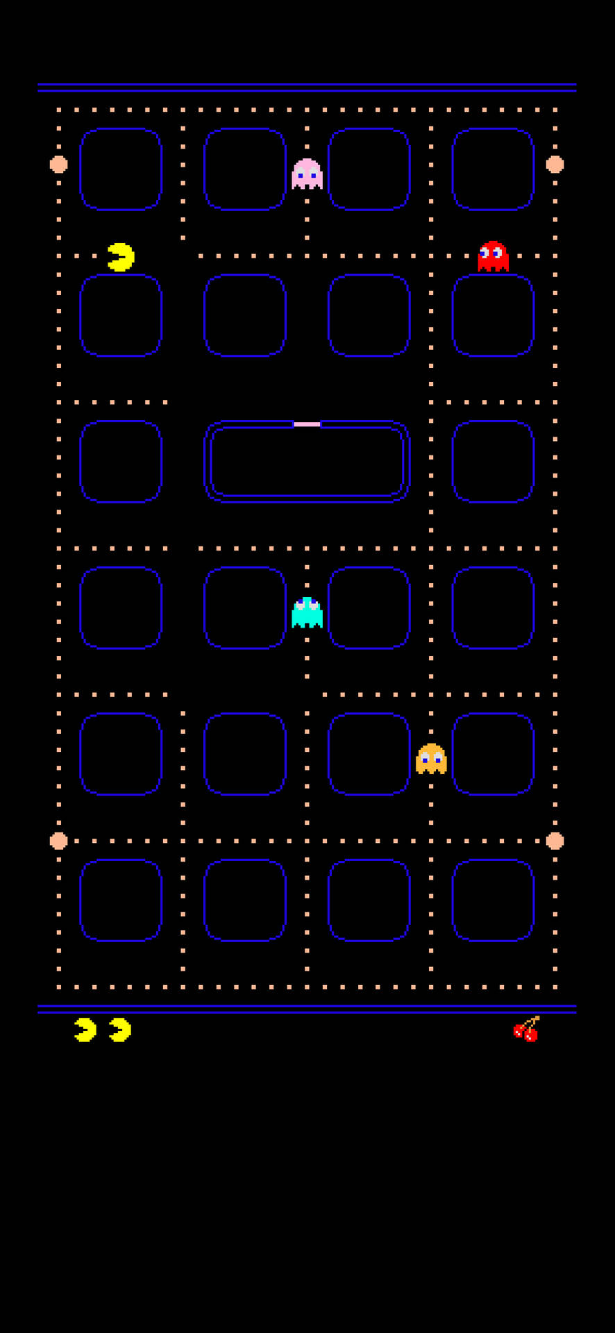 Outline Pacman Video Game