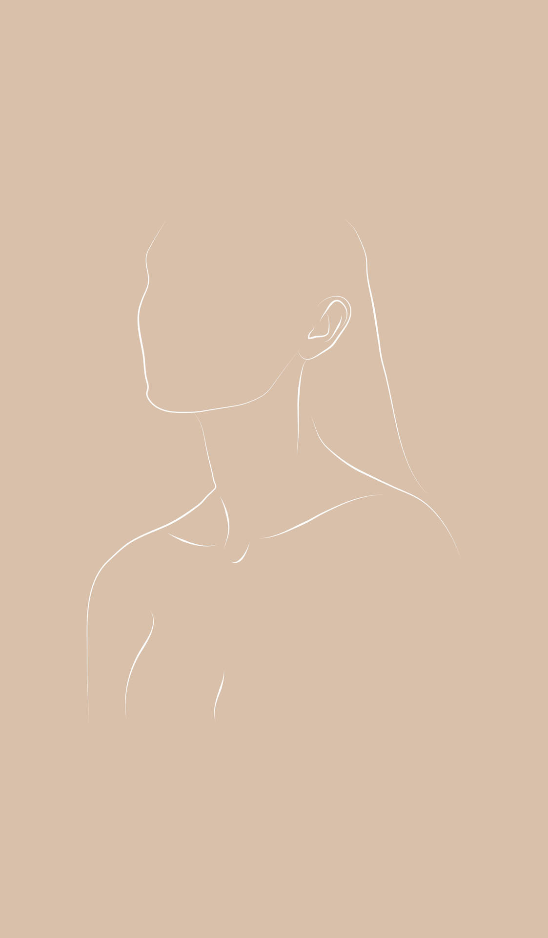 Outline Pink Art Minimal