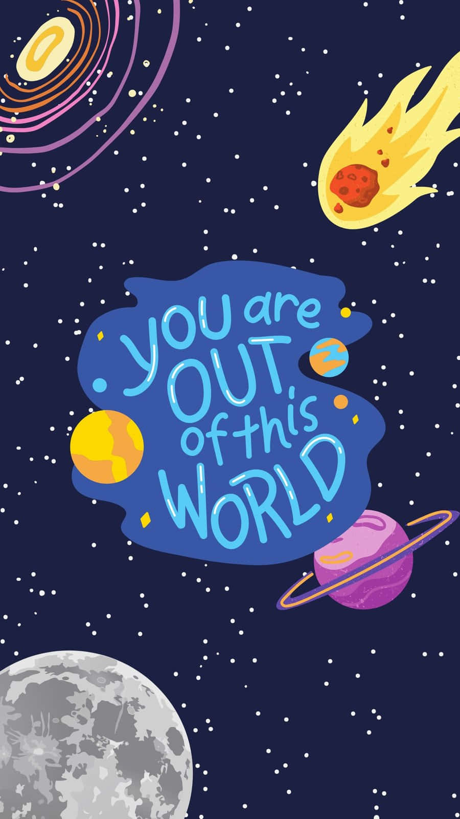 Outof This World Space Illustration Background
