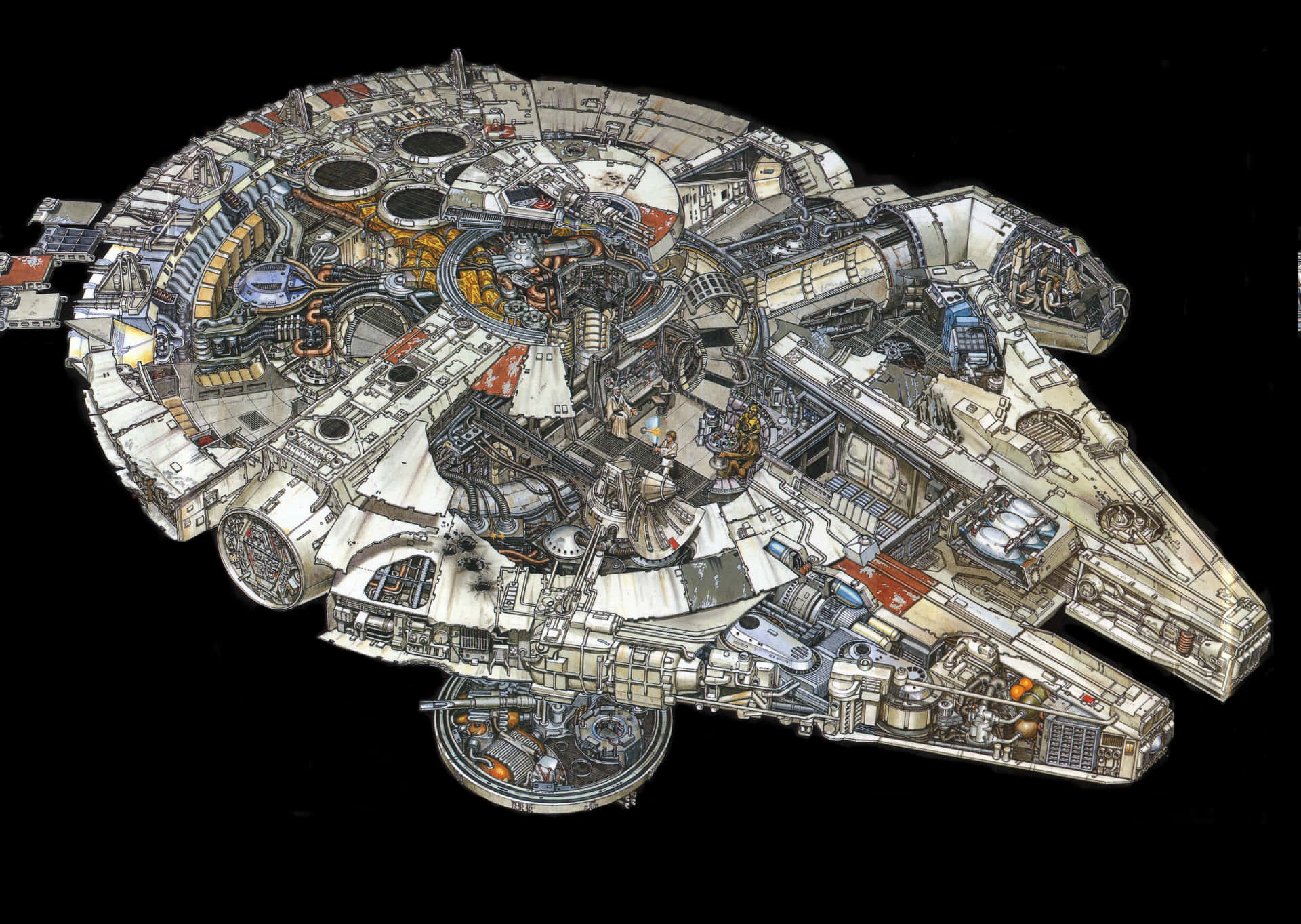 Outpace The Space In The Legendary Millennium Falcon Background