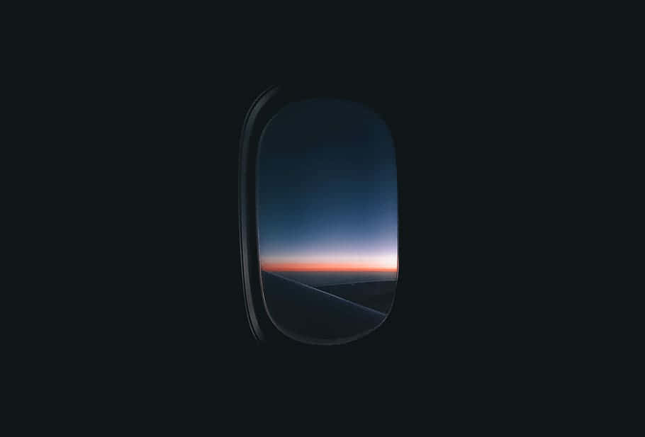 Oval Airplane Window Background