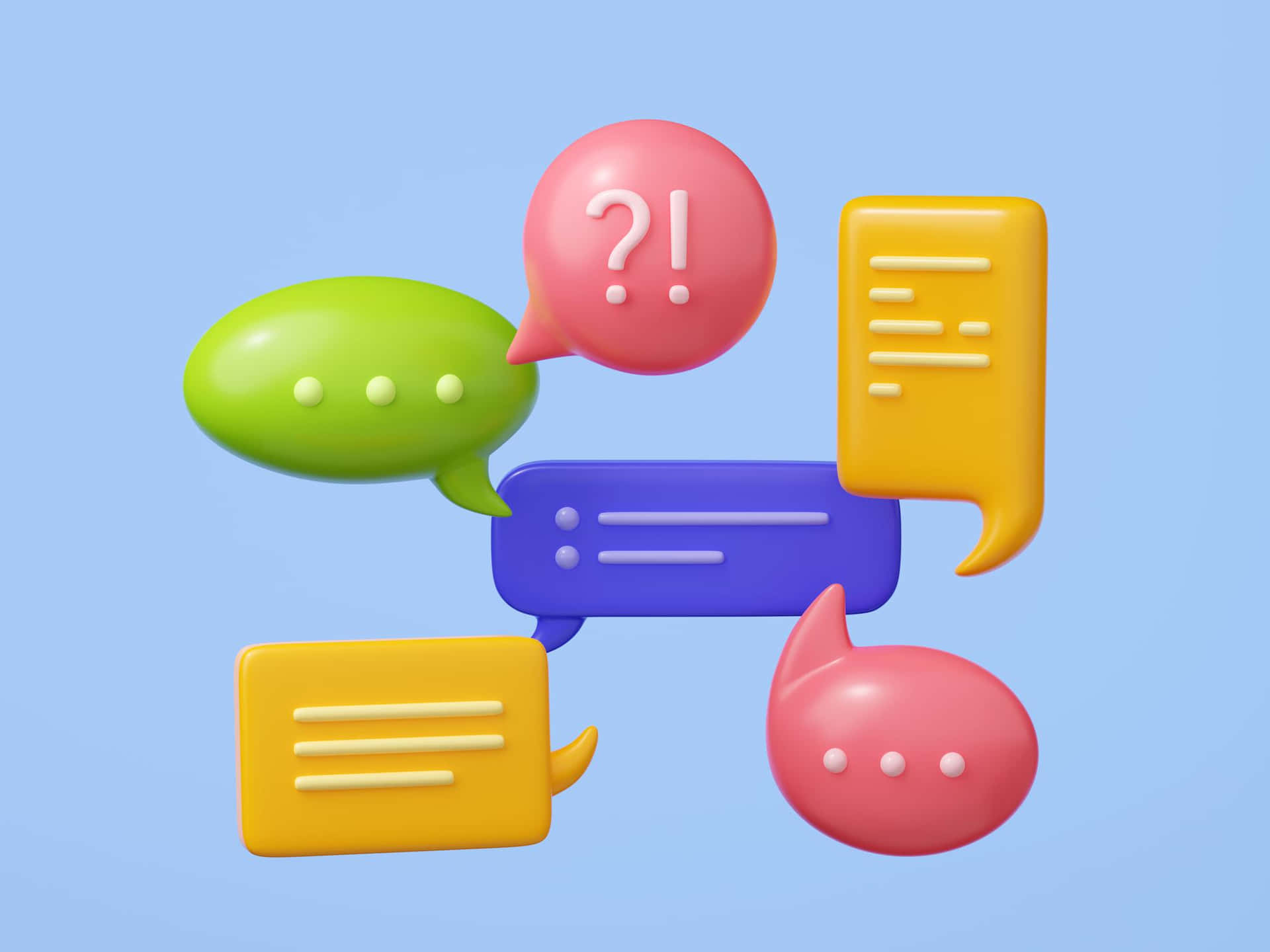 Oval Speech Bubbles Background