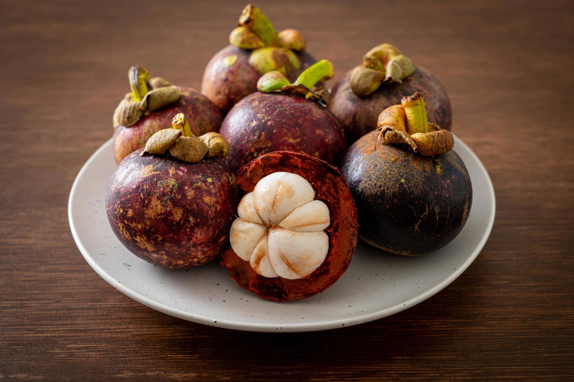 Over Riped Thai Mangosteen Fruit Background