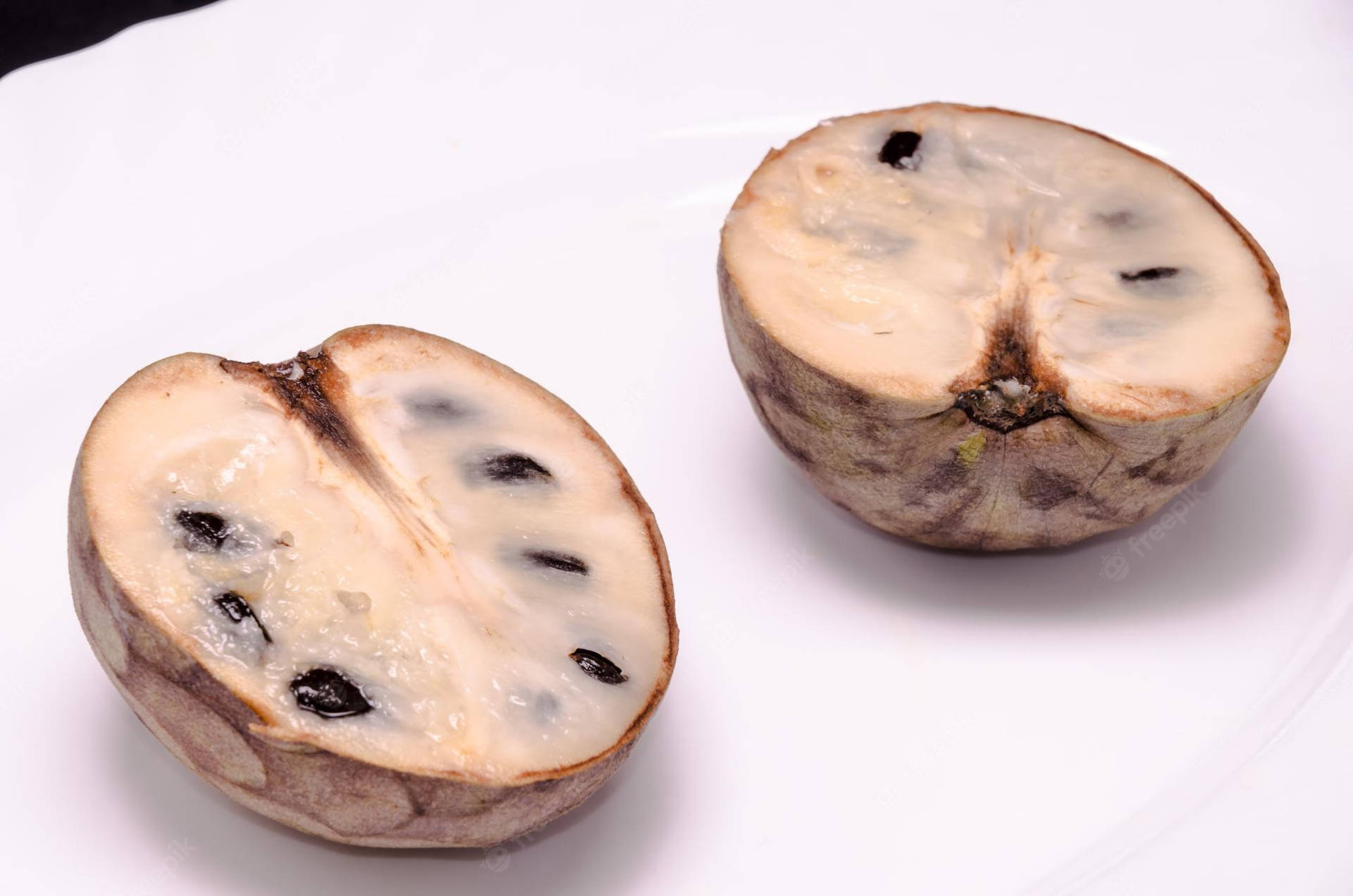 Over-ripened Cherimoya Participating In A Natural Color Symphony