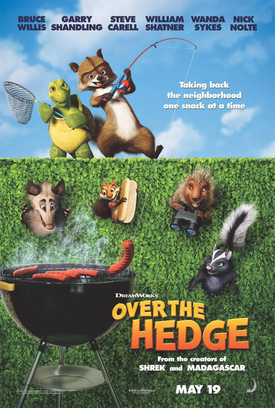 Over The Hedge Poster Cooking Sausages Background