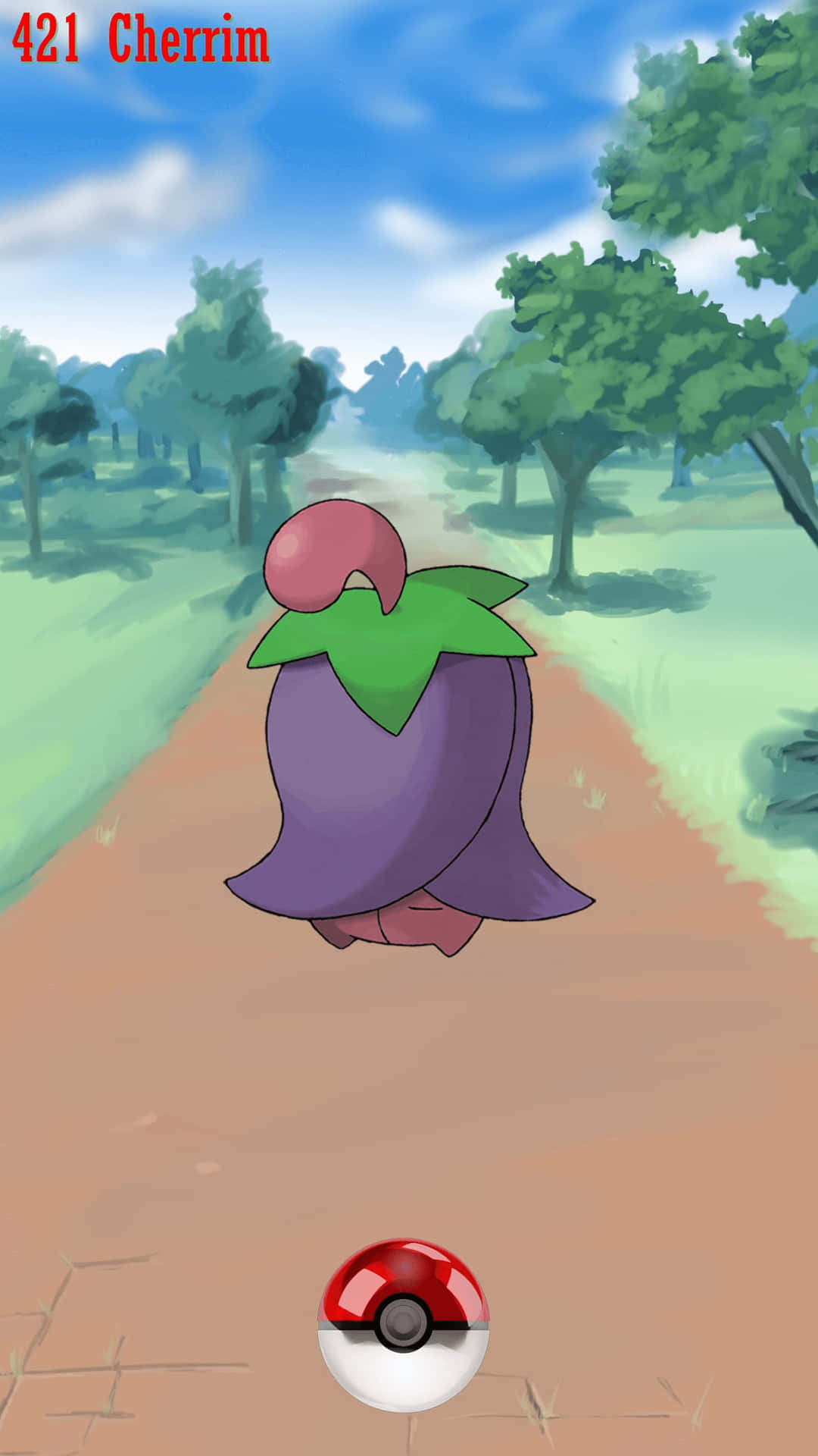 Overcast Cherrim In Poke Ball
