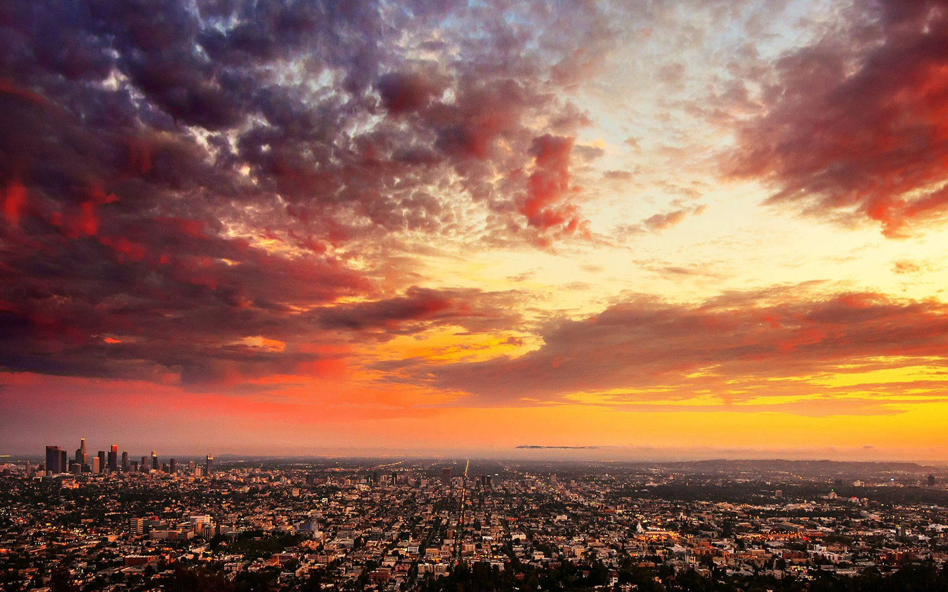 Overcast Los Angeles Sunset
