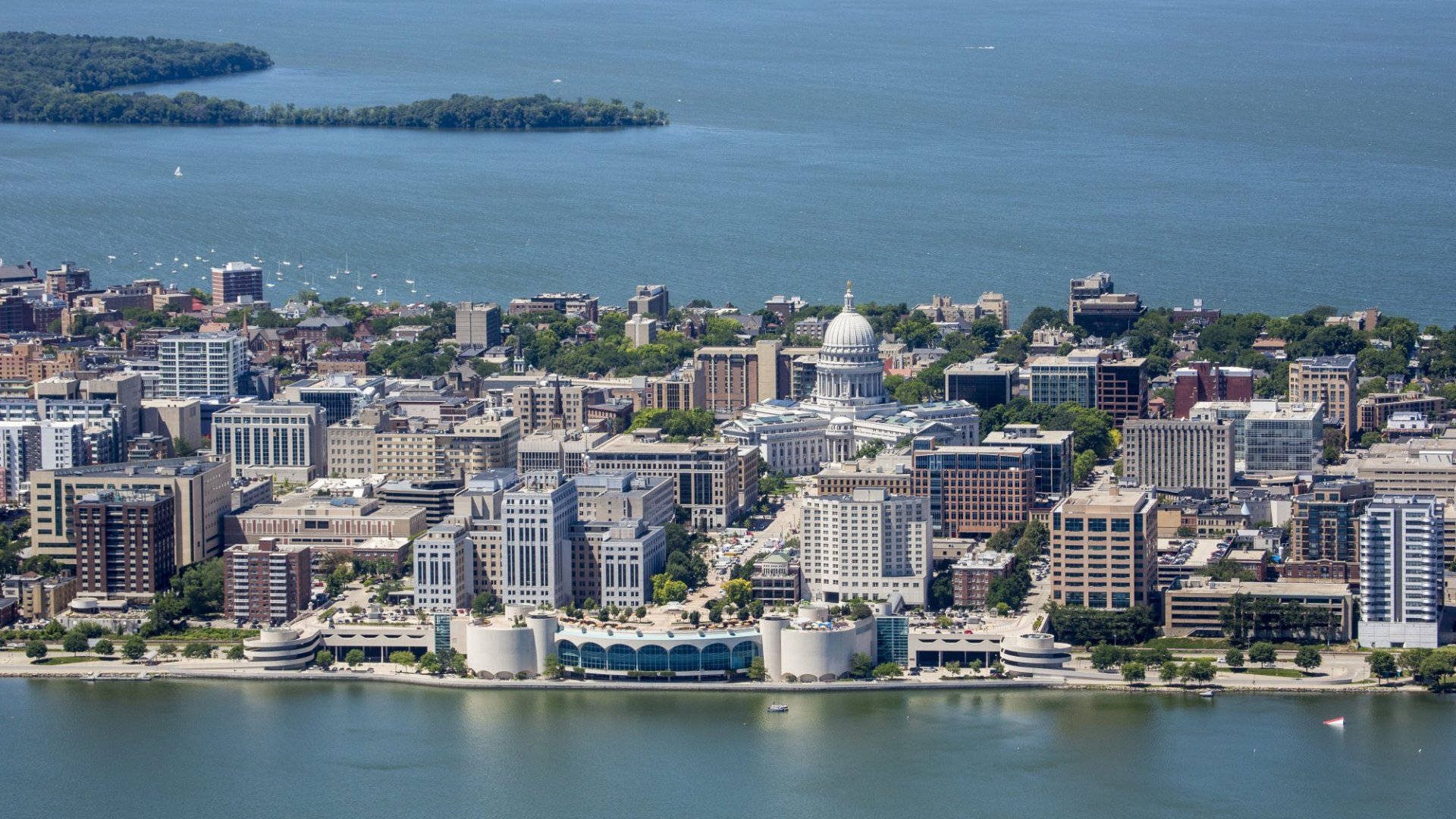 Overhead Perspective Of Madison Background