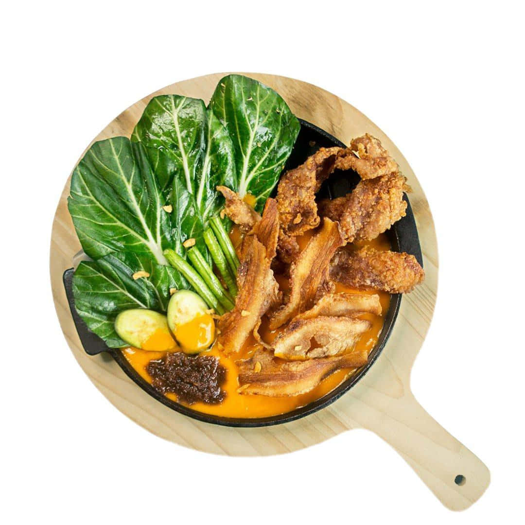 Overhead Shot Of The Famous Filipino Dish Kare-kare Background