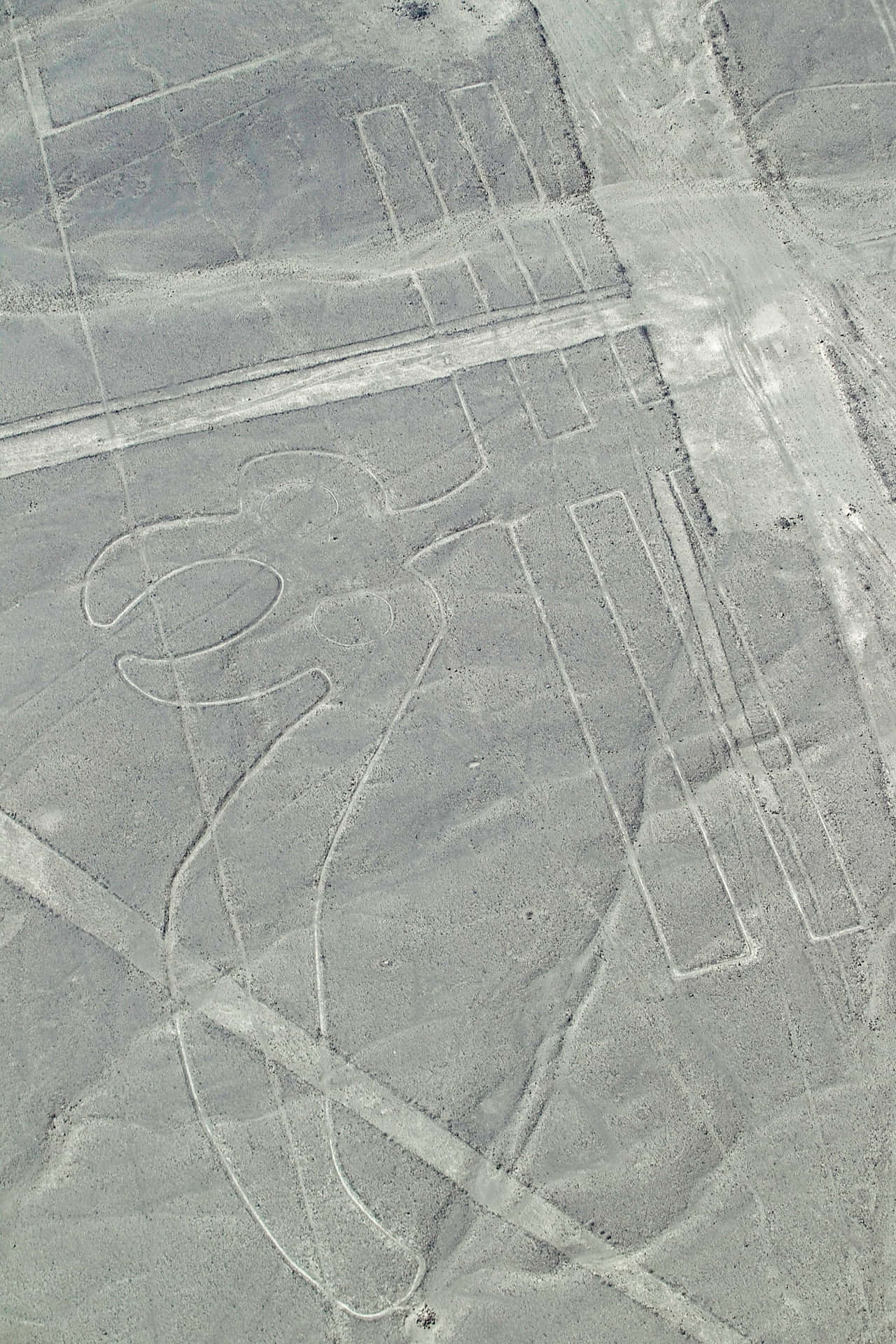 Overhead View Of The Mysterious Nazca Lines Background