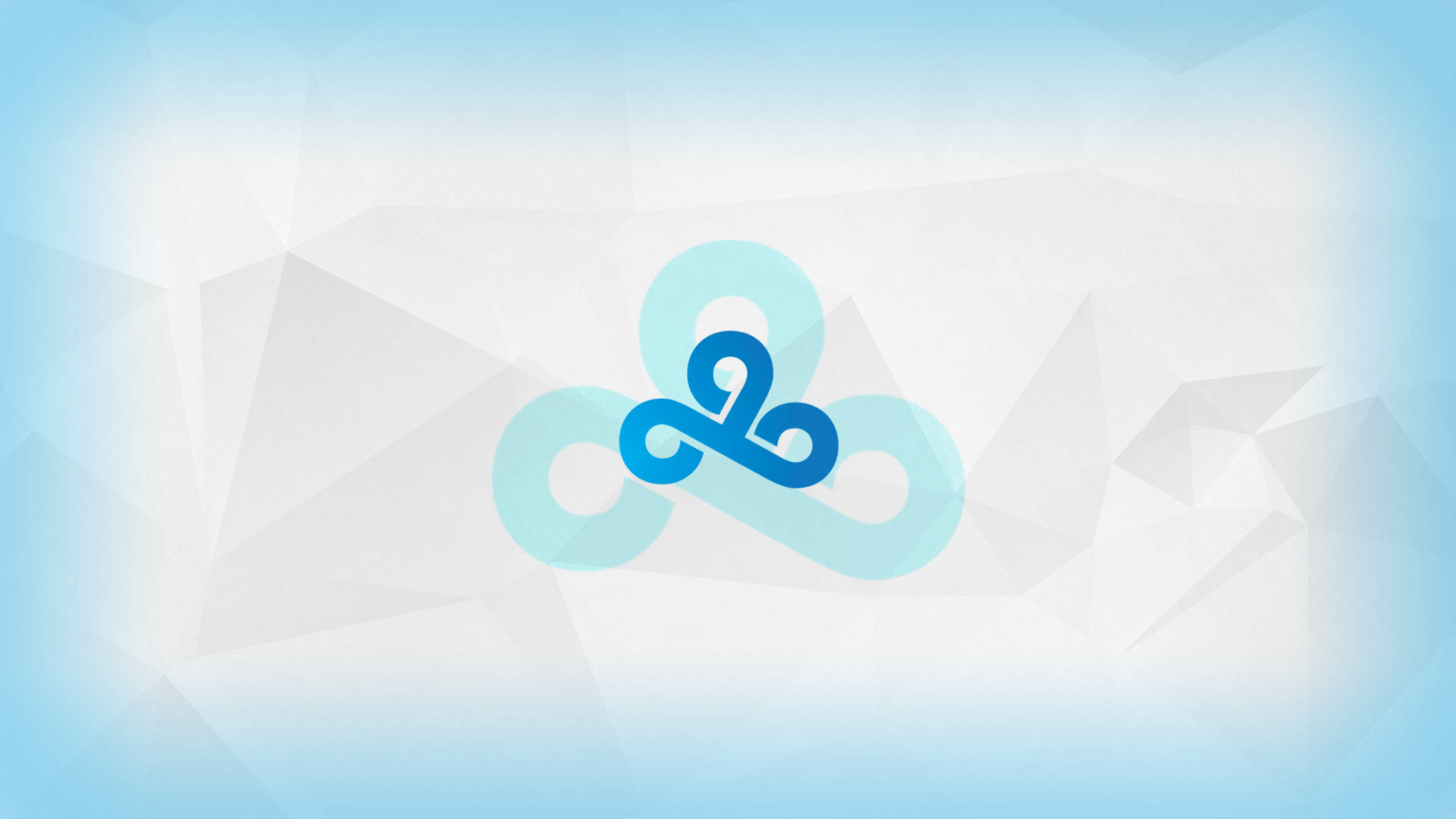 Overlapping Blue Shaded Cloud9 Logo Background