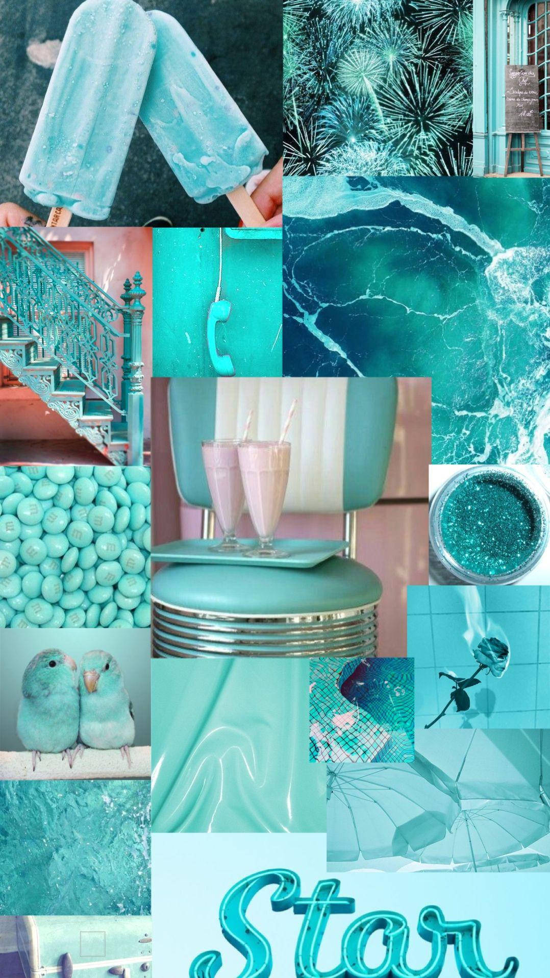 Overlapping Photomontage Aesthetic Teal