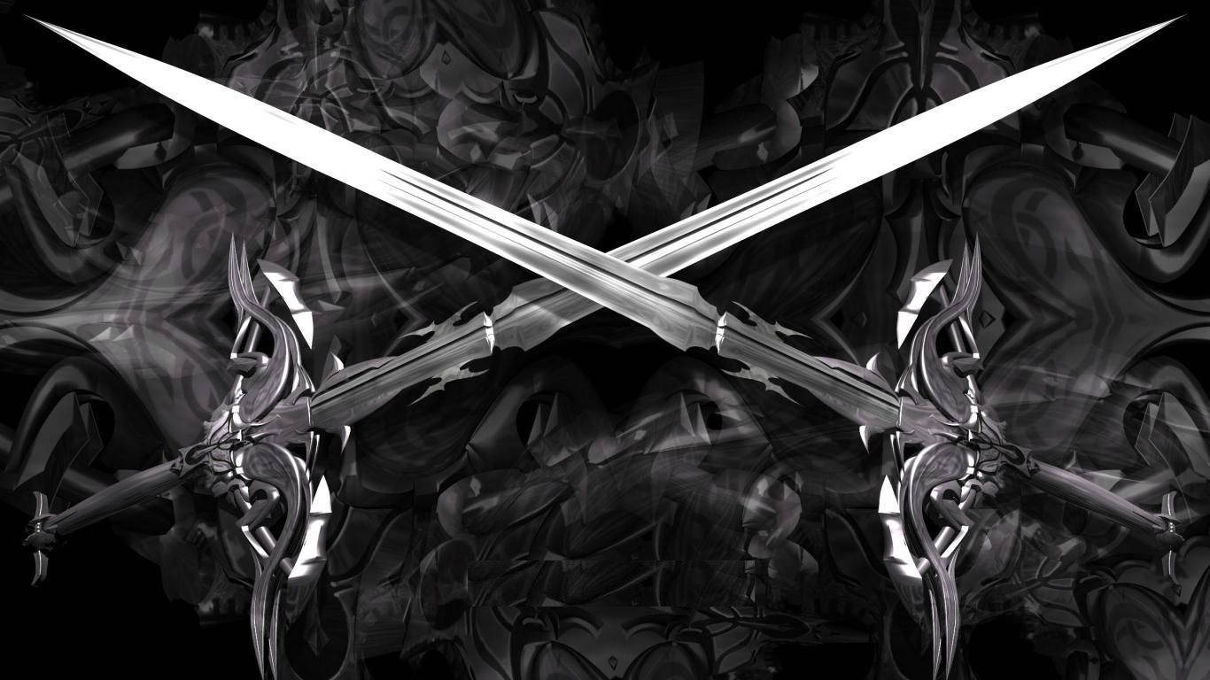 Overlapping Sword Graphic Background