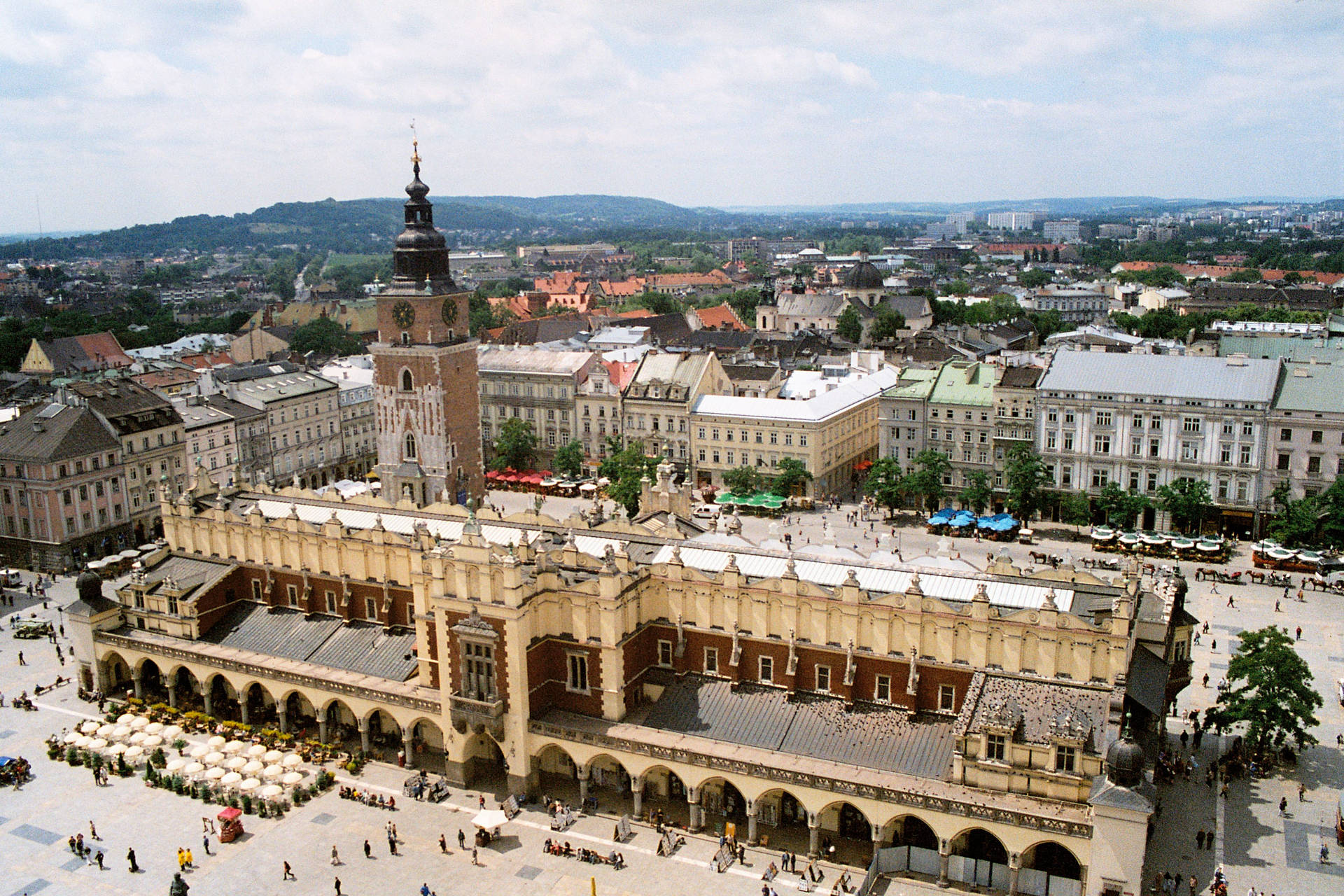 Overlooking Poland's Cloth Hall Background