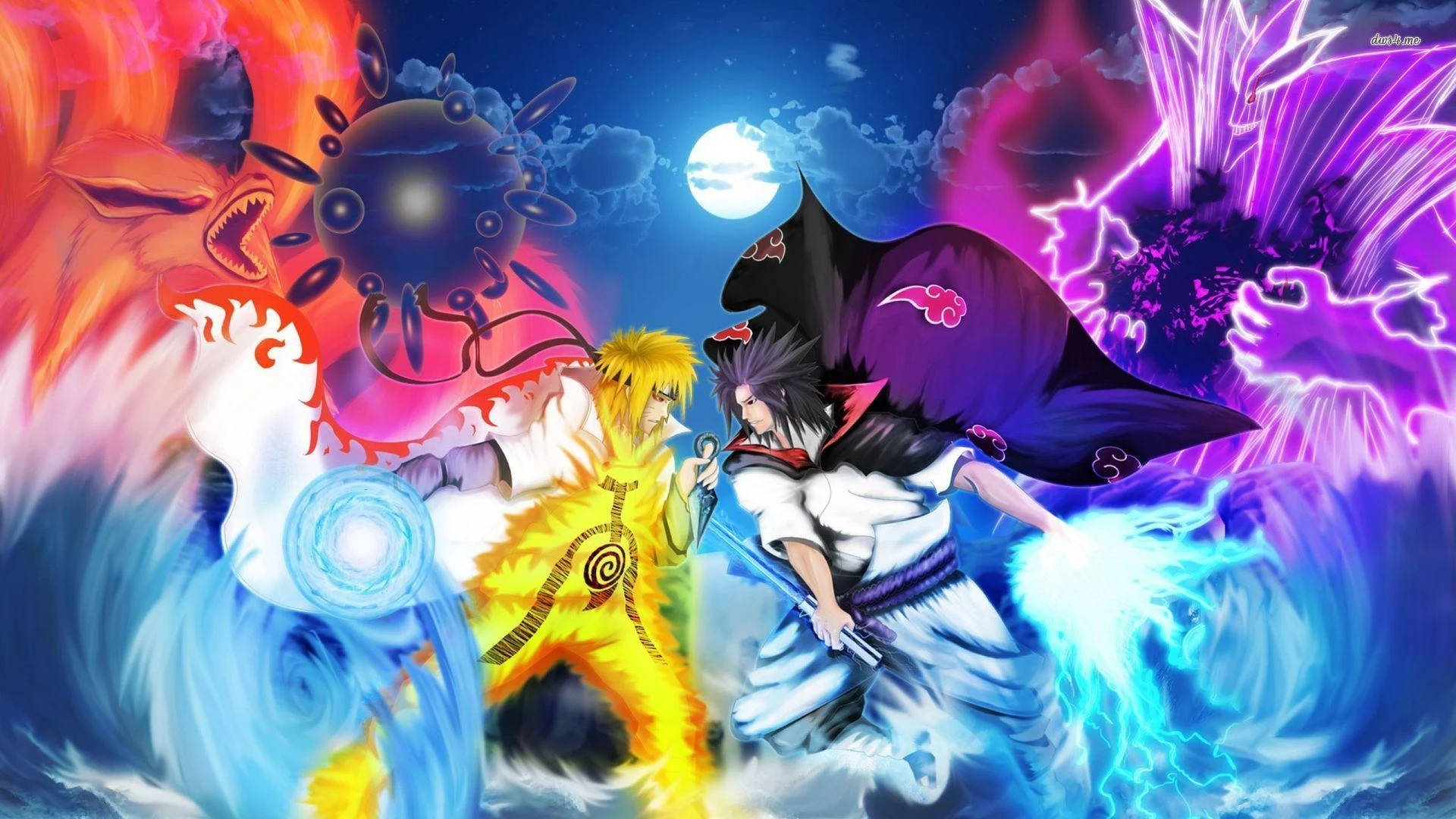 Overpowered Naruto And Sasuke Background