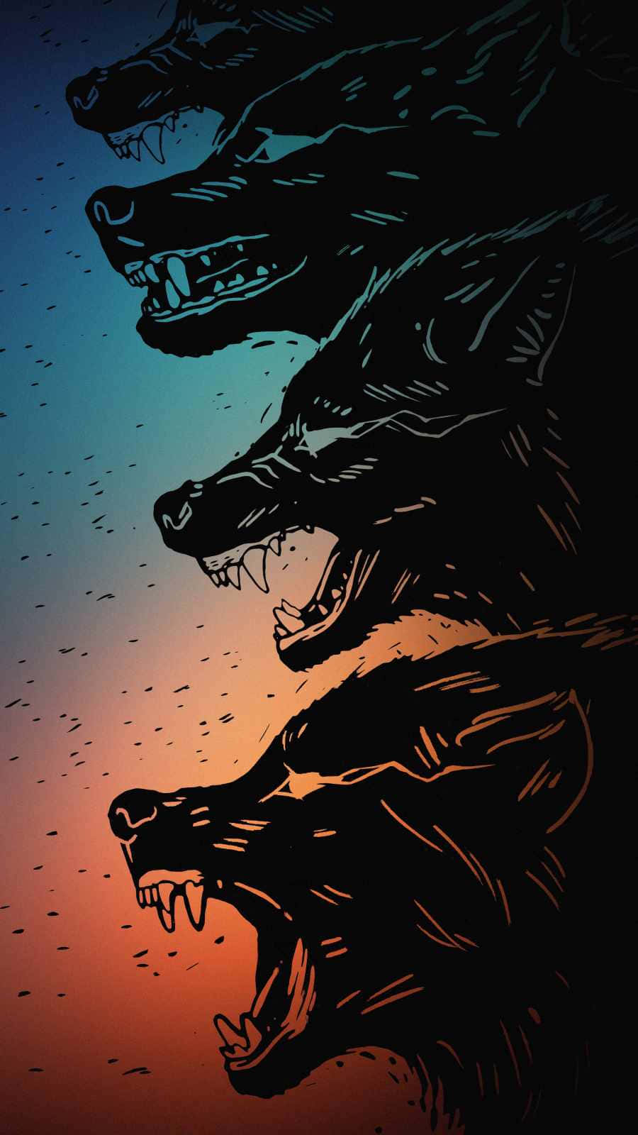 Overt Black Wolves Illustration Background
